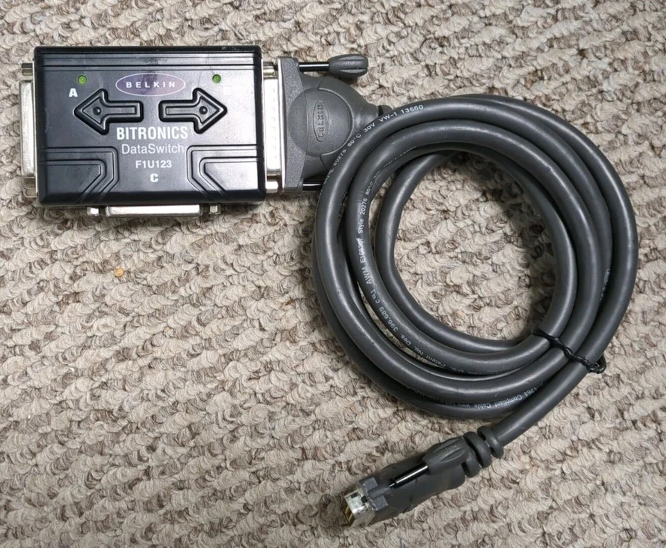 Belkin F1U123 Bitronics Data Switch 3 Parallel Port W/Beltronic Cable  - Image 1 of 4