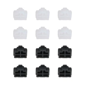 0.5 Inch RJ45 Dust Plug, 12 Pcs Anti Dust Plug Cover Female End, Black/Clear - Photo 1 sur 6