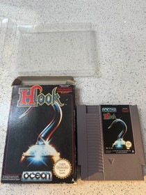 Hook  - Nes  Game - Nintendo - Cart & Box in protective sleeve
