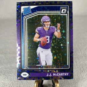 JJ MCCARTHY 2024 Donruss Optic Blue Stars Emoji Prizm Rated Rookie Vikings RC - Picture 1 of 8