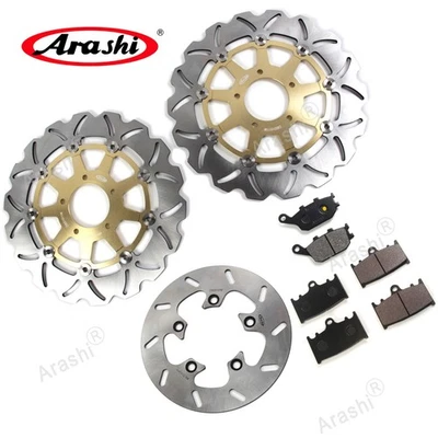 For Suzuki SV1000S 2003-2007 Front Rear Brake Disc Rotor & Organic Brake Pads - Image 1 of 4