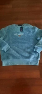 Polo Sport Ralph Lauren USA Smurf Blue Sherpa Jacket Pullover BNWT Size Xl - Picture 1 of 4