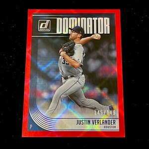Justin Verlander 2018 Donruss Dominator Red Foil # /149 Houston Astros