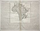 Africa Continent Map Card Copperplate Engraving Chatelain 1720