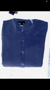 Sweater CHARTER CLUB Womens Knit Long Sleeves Button Front X3 Blue+Tan+White - Picture 1 of 3