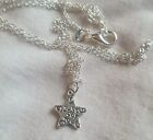 HANDMADE STERLING SILVER WEE STAR PENDANT NECKLACE (SCN05)