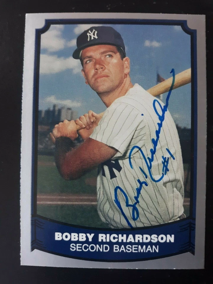 Bobby Richardson Yankees 1988 Pacific Baseball Legends #74 Autographed Card - Image 1 of 2