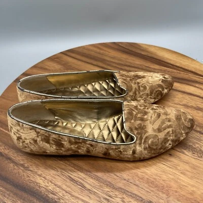 Mocassim Ivanka Trump Kenni 2 liso dourado feminino tamanho 8 M confortável slip on - Imagem 1 de 4