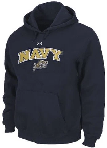 Navy Midshipmen Blue Mens Performance ColdGear Hoodie Sweatshirt by Under Armour Cover