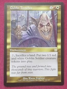 TRINCHERAS GOBLIN APOCALYPSE roja/blanca tarjeta Magic The Gathering - Imagen 1 de 2