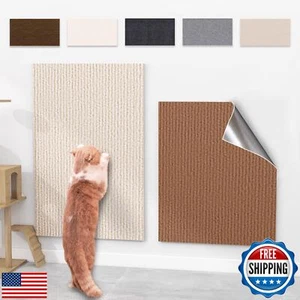 Adhesive Cat Scratcher Mat, Cat Scratching Post DIY Climbing Carpet, Trimmabl - Picture 1 of 5