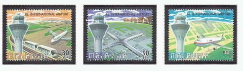 Maylaysia 1998  MNH  Sc 659-662. Kuala Lumpur Airport(3 stamps+S/S) Cover