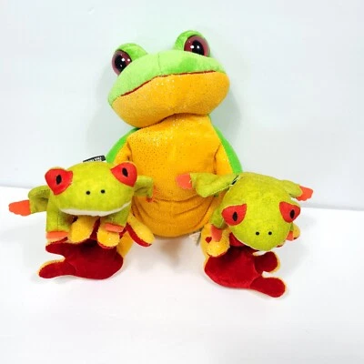 Ganz Webkinz Tree Frog & Babies Plush Stuffed Animal 9” HM109 NO CODE Lot of 3 - Image 1 of 4