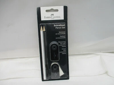 Faber Castell Schreib Set – 2 Stifte Radierer Spitzdose – OVP – NEU  - Bild 1 von 4