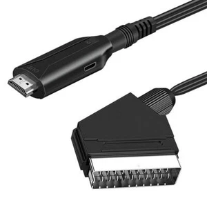Portable SCART To HDMI Converter with Cable Video Audio Adapter For HD TV 1080P - Picture 1 of 11