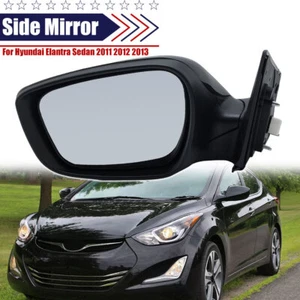 Espejo retrovisor lateral izquierdo negro térmico para conductor Hyundai Elantra 2011 2012 2013 sedán - Imagen 1 de 13