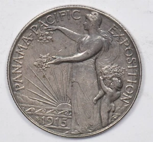 1915-S Silver Commemorative Pan-Pacific Ch.Au U0756 - Picture 1 of 2
