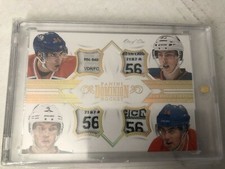13-14 Panini Dominion Quad Tags Q-EDM Taylor Hall Ryan Nugent-Hopkins Eberle 1/1