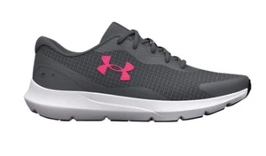 Under Armour Women's Surge 3 Sneaker Gray/pink/white- size 6.5 - Picture 1 of 23
