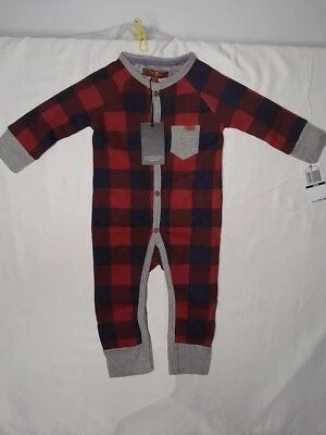 Mameluco 7 para toda la humanidad a cuadros rojo 6/9 meses NUEVO CON ETIQUETAS Foto 1 de 4