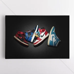 Air Jordan Poster Canvas Sneaker Shoe Sneakerhead Shoes Michael Wall Art Print 3 - Picture 1 of 4