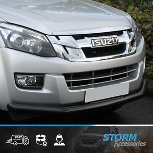 SINGLE DECK BLACK POWDER COAT FRONT SPOILER BAR FOR ISUZU D-MAX 2012-2020 - Picture 1 of 2