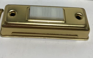 vtg Edwards Goldtone lighted DOOR BELL PUSH BUTTON 2-3/4" X 7/8" NEW 656-B - Picture 1 of 3