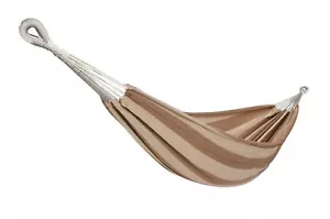 Oversize Brazilian Hammock in A Bag, Colors, PDQ Cappuccino & Malibu Stripe. - Picture 1 of 1