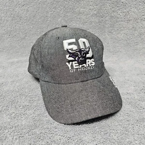 UNRL MNSU Mavericks Hockey Hat 50th Anniversary Snapback Trucker Cap OSFM Gray - Picture 1 of 21
