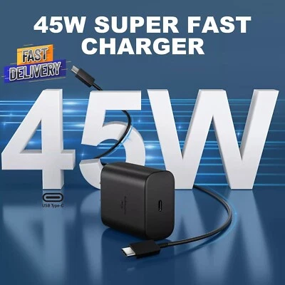 Adaptador de pared cargador súper rápido 45W PD USB tipo C para Samsung Galaxy S23 S22 S21 Foto 1 de 4