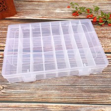 24 Compartments Plastic Adjustable Box Jewelry Bead Storage Screw Container
