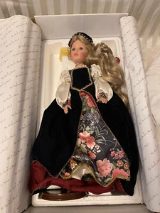 Vintage Susan Wakeen Rapunzel Porcelain Doll W/Stand Long Hair Blue Eyes Ltd. Ed - Picture 1 of 10
