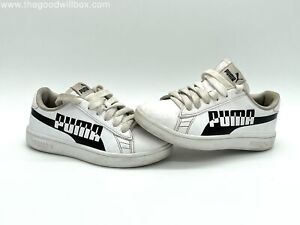 Puma Boys White Round Toe Low Top Lace Up Sneaker Shoes Size 13C