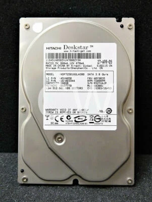 HDP725016GLA380 HITACHI 0A37770 160GB 7200RPM 3Gbps 3.5" SATA HDD Hard Drive - Image 1 of 2