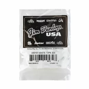 DUNLOP 9001R White Small Thumbpicks Twelve Picks with FREE Shipping - Picture 1 of 2