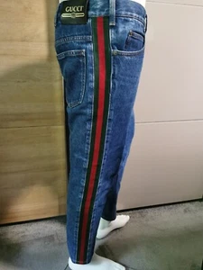 Vaqueros Gucci usados. Usado 2 veces.Talla W34 L32 con rayasVerde/Rojo - Imagen 1 de 13