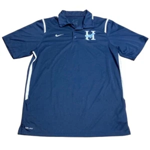 Nike Dri-Fit Navy Blue Polo Shirt Mens, Golf Polo, Breathable sides, Logo - Picture 1 of 11