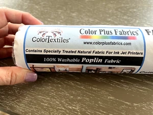 100% Washable Cotton Poplin Fabric 8.5" by 3 Yards For Ink Jet Printers - Picture 1 of 4