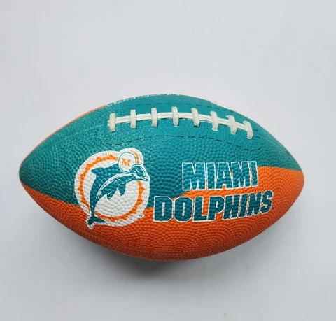 MIAMI DOLPHINS HUTCH TEAM LOGO RUBBER FOOTBALL BALL Cover
