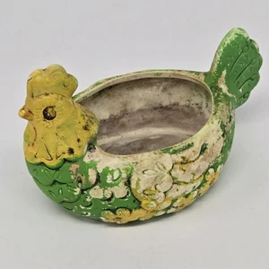 Vintage Shabby Chic Keramik Henne Huhn Übertopf Mexikanische Keramik? - Bild 1 von 7