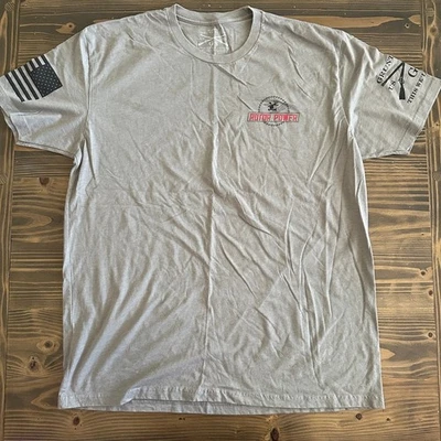 Camiseta Grunt Style Para Hombre Gris Rotor Power XL Helicóptero Patriótico Manga Corta Foto 1 de 4