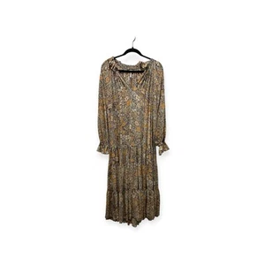 Free People Womens Maxi Dress Small Feeling Groovy Long Sleeve Yellow Floral 403 - Bild 1 von 10