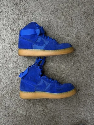Nike Air Force 1 High 07 LV8 Blue Suede Gumdrop Bottom MENS 10 - Image 1 of 4