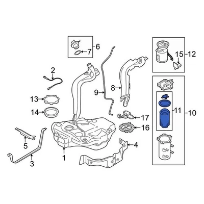 For Volkswagen Jetta 2006-2014 Volkswagen 1K0127434B Fuel Filter Element Foto 1 de 2