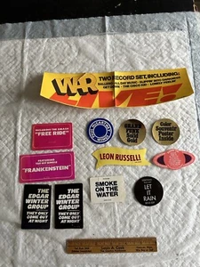 12 Vtg Hype Stickers Edgar Winter Paul McCartney Deep Purple Eric Clapton More - Picture 1 of 7