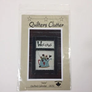 June Quilted Calendar Quilt Pattern 24" x 27" Quilter's Clutter - Picture 1 of 3