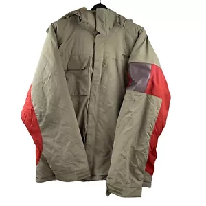 Jansport Jupiter II Parka Hooded Coat Mens XL Khaki Orange Sherpa Lined - Picture 1 of 19