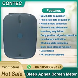 Medidor de pantalla de apnea del sueño CONTEC RS10 PR monitor de flujo de aire nasal software gratuito para PC - Imagen 1 de 10
