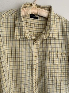 4XB Harbor Bay Yellow Blue Plaid Check Button Shirt Summer Preppy 4X Big - Picture 1 of 5