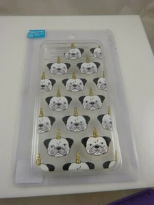 fits iPhone 6 plus, 7 & 8 + plus phone case dog unicorn horn pug ? googly eyes - Picture 1 of 3